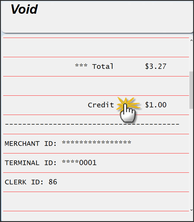 Voiding a partial card payment